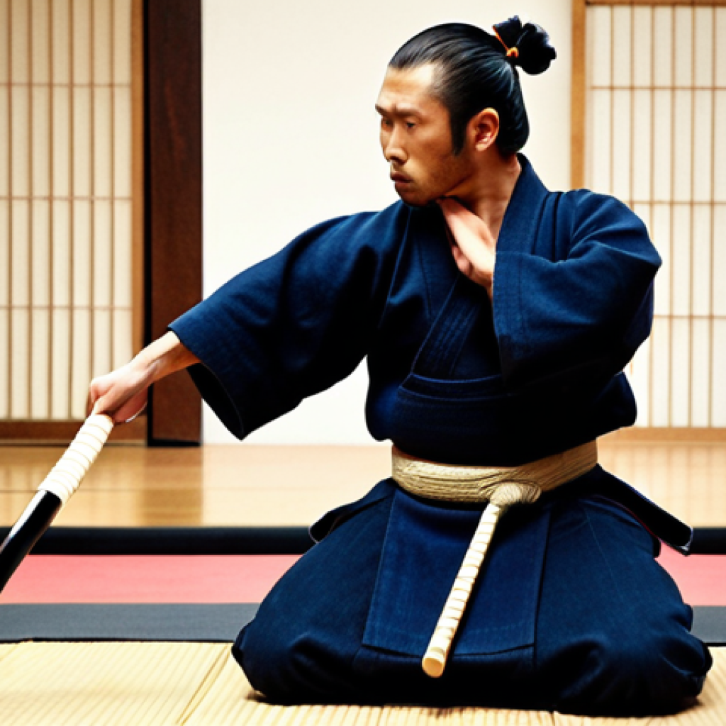 **

A kendo match in progress. Focus on the *datotsu-bui* (target area) of *Men*. A kendoka strikes with precision, displaying strong *kiai*. Judges observing intently. Emphasize the concentration and intensity of the moment.

**