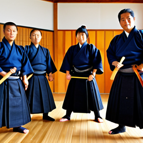 Home 24 Kendo Dojo Training**
"A diverse group of kendo practitioners fully clothed in bogu (kendo armor), training in a bright, traditional dojo. Focus on the *senpai* guiding a *kohai*. Wooden floors, natural lighting, determined expressions. Appropriate attire, safe for work, professional setting, family-friendly, perfect anatomy, natural pose, well-formed hands, proper finger count, modest clothing."
**
