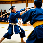 검도 명장면 리뷰 - Kote Strike**

"A kendoka in full traditional kendo armor executing a precise kote strike on their o...