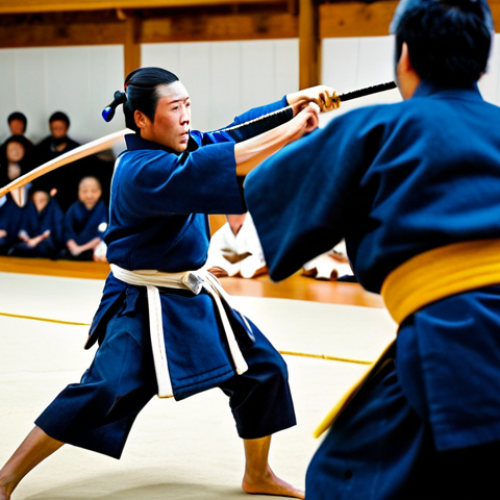 Home 8 검도 명장면 리뷰 - Kote Strike**
"A kendoka in full traditional kendo armor executing a precise kote strike on their o...