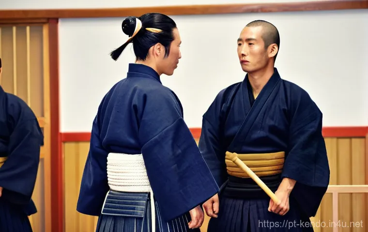 검도와 다이어트 - **Mindful Kendoka: Serenity, Focus, and Inner Peace**
    "A calm man in his late thirties, wearing ...